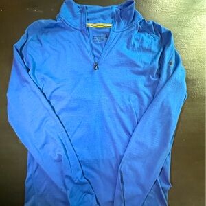 Smartwool Classic Quarter Zip Baselayer—Royal Blue—Mens Small